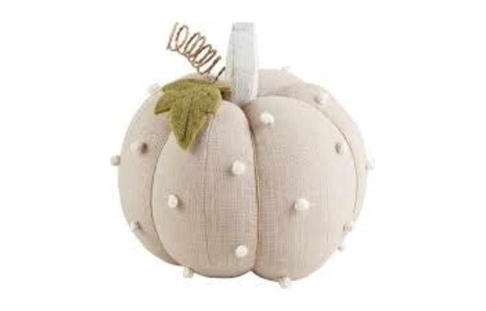 Taupe Dotted Stuffed Pumpkin