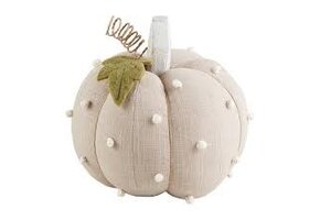 Taupe Dotted Stuffed Pumpkin