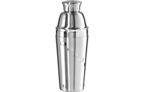 Dial-A-Drink Cocktail Shaker - Stainless Steel, 15 Reciped