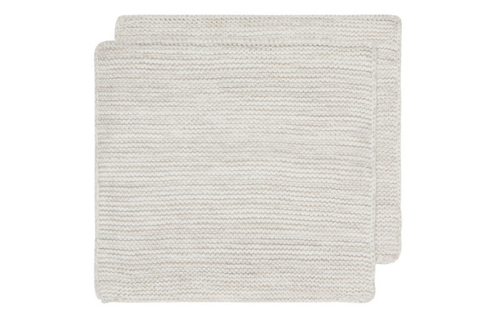 Heirloom Knit Dishcloth S/2 Dove Gray