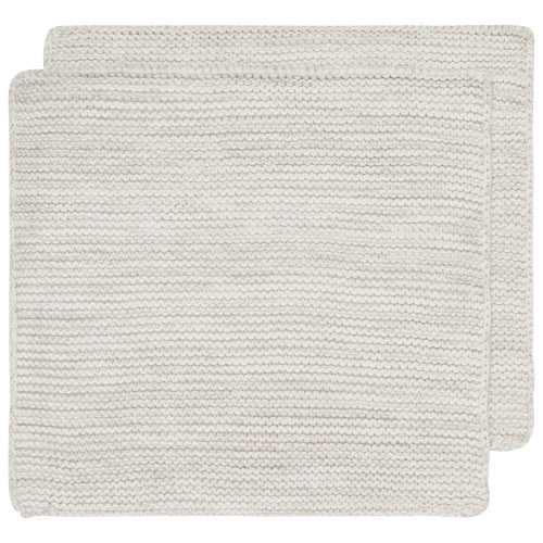 Heirloom Knit Dishcloth S/2 Dove Gray