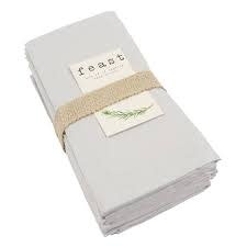 Feast Easy Care Dinner Napkin S/12 Gray