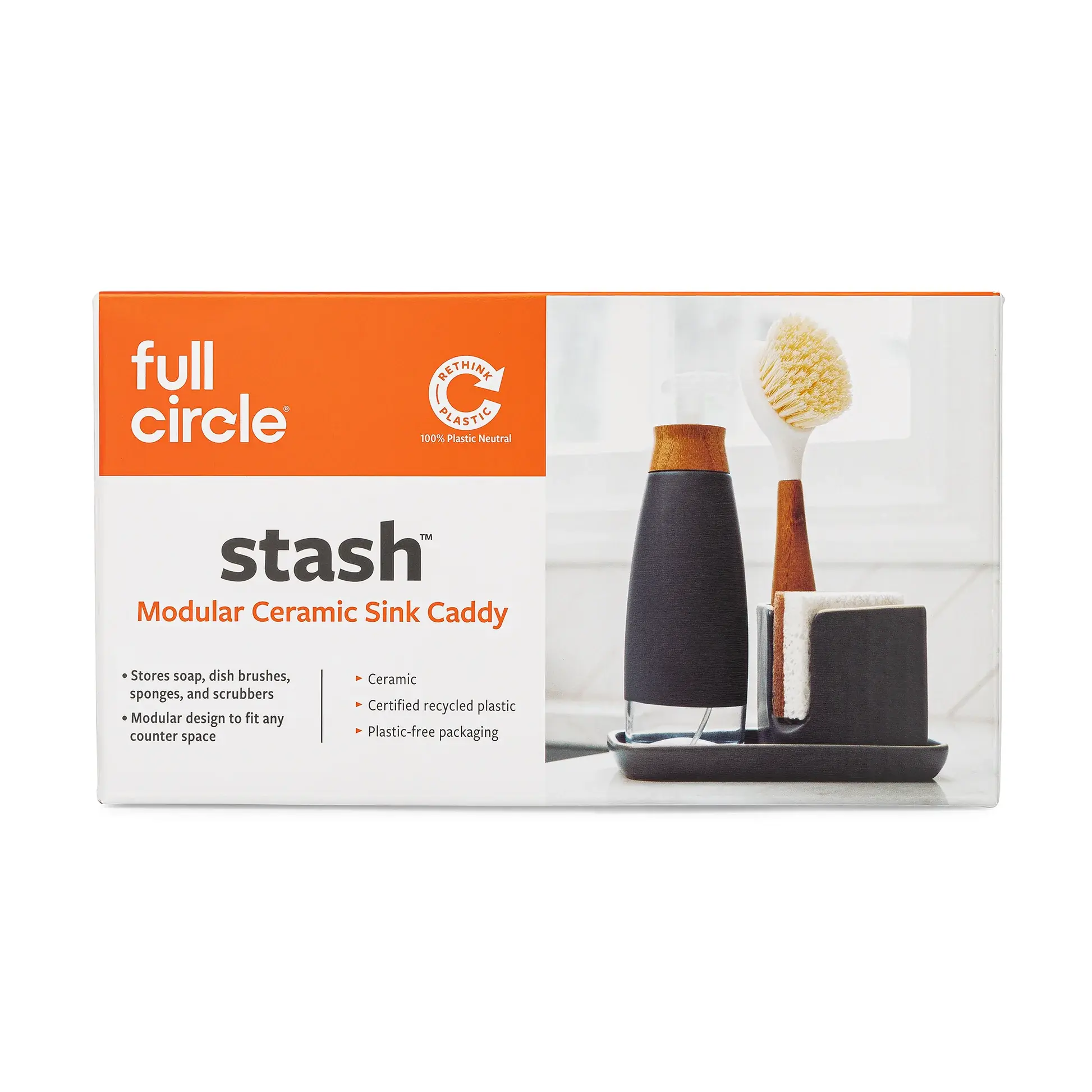 Ceramic Sink Caddy Grey