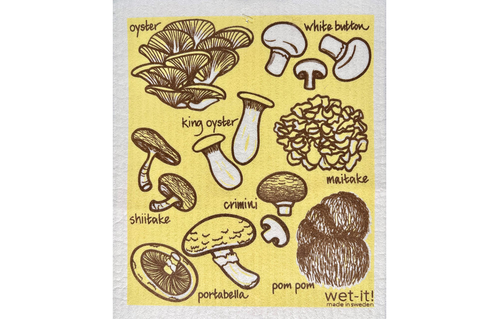 Swedish Dish Cloth Mushroom Medley