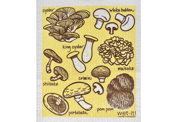 Swedish Dish Cloth Mushroom Medley