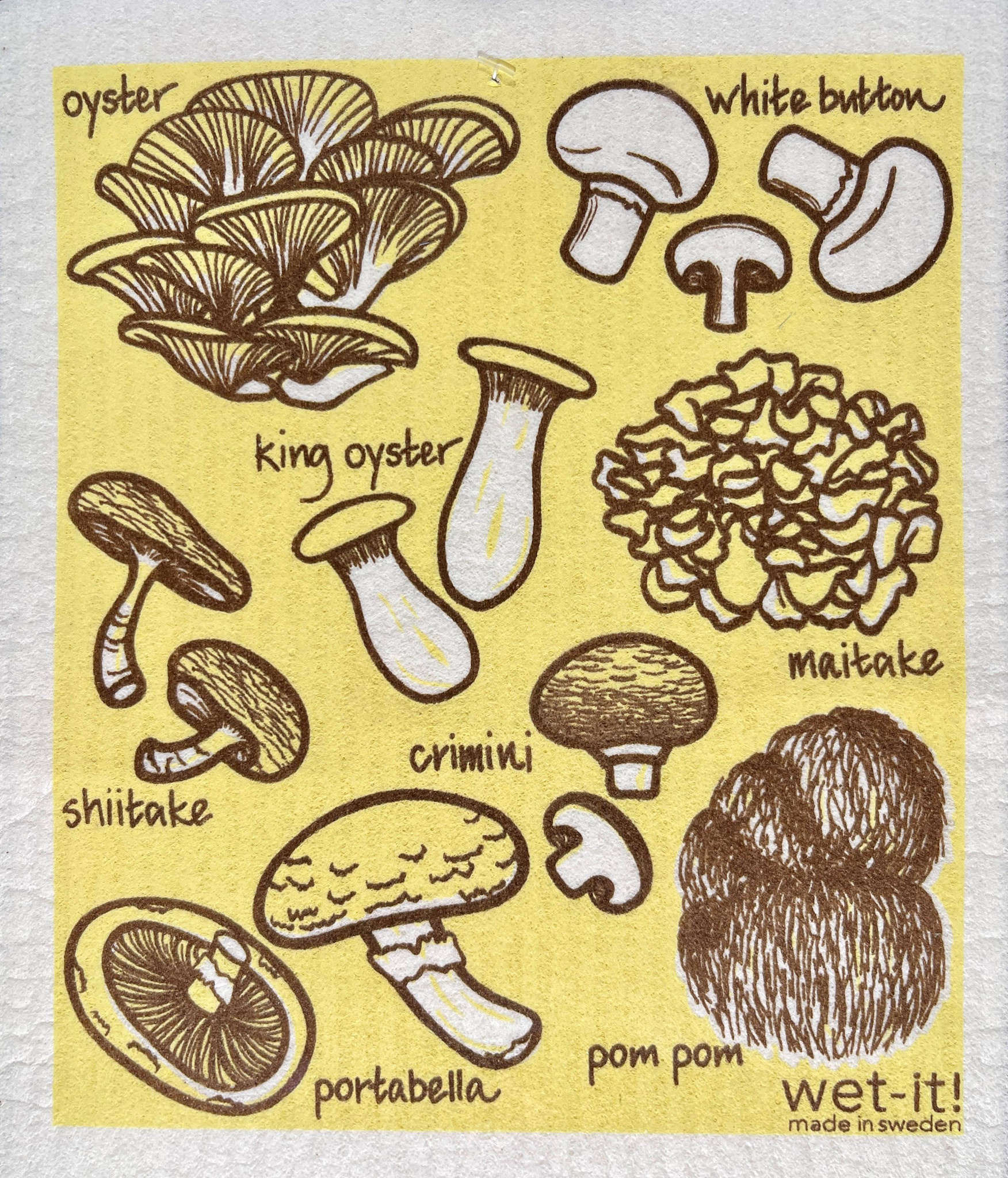 Swedish Dish Cloth Mushroom Medley