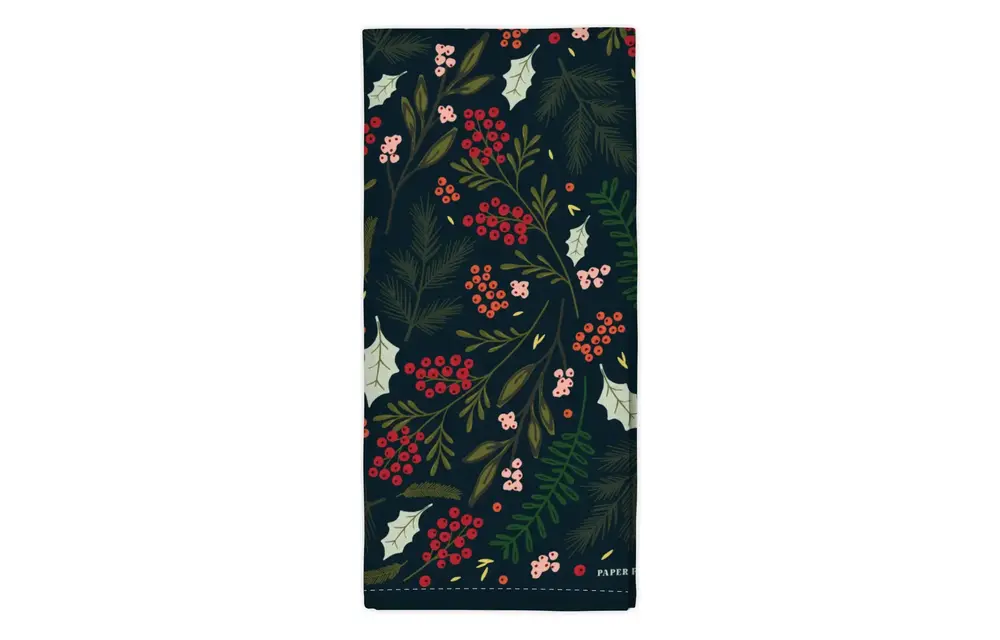 Winter Berries Tea Towel