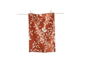 Autumn Botanical Dishtowel Terracotta
