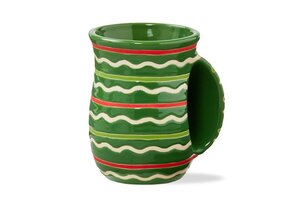 Green Festive Stripe Handwarmer