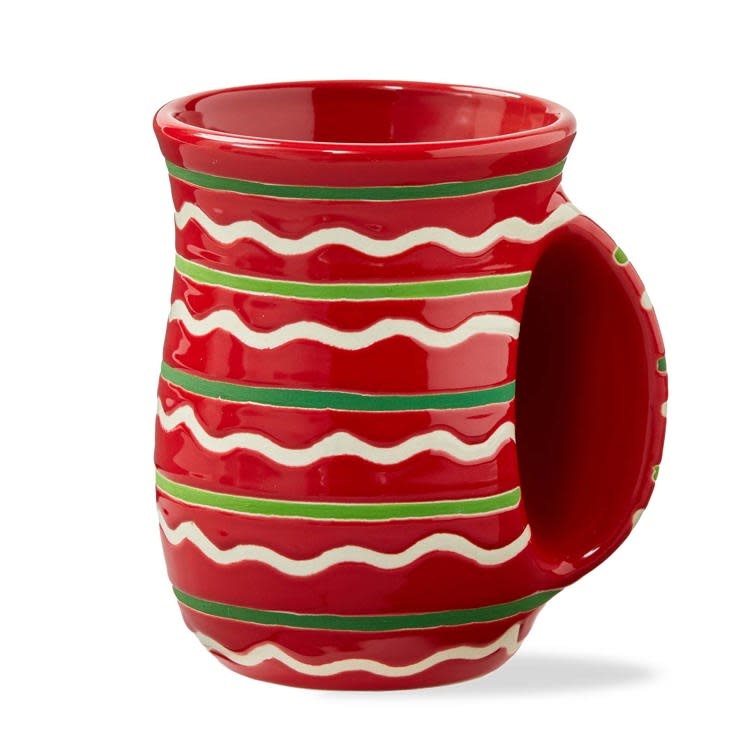 Red Festive Stripe Handwarmer