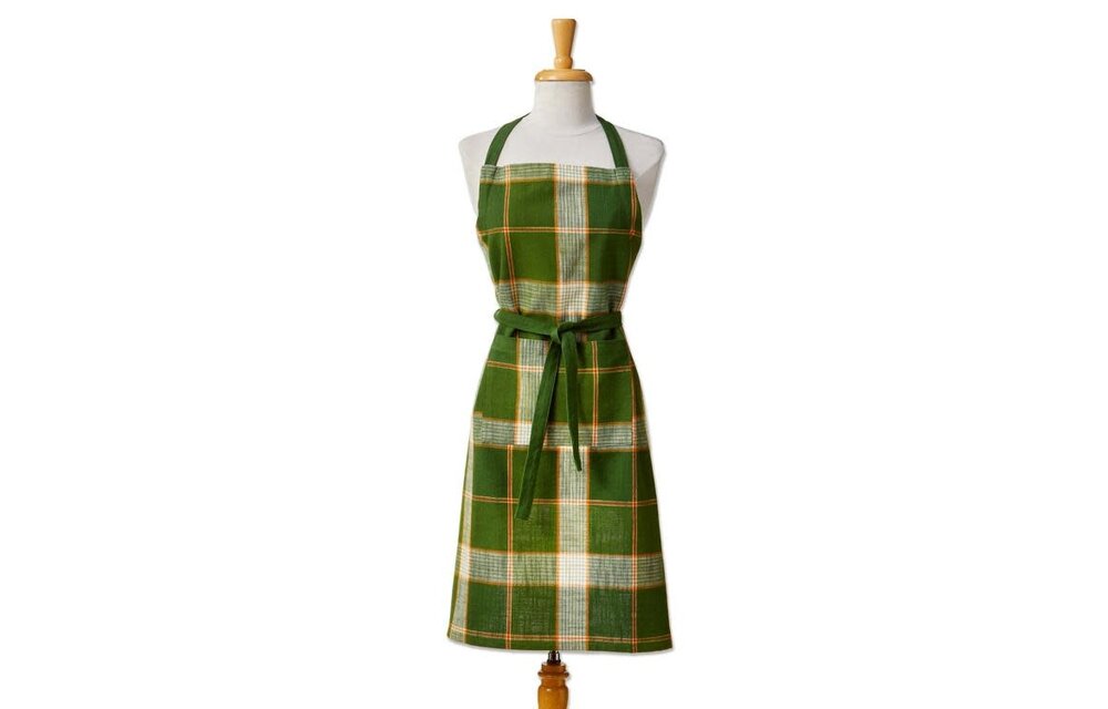 Citrus Grove Green Plaid Apron