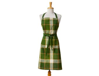 Citrus Grove Green Plaid Apron