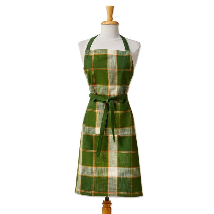 Citrus Grove Green Plaid Apron