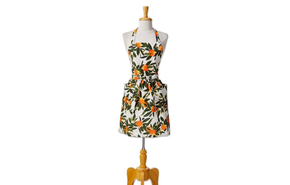 Citrus Grove Orange Print Apron