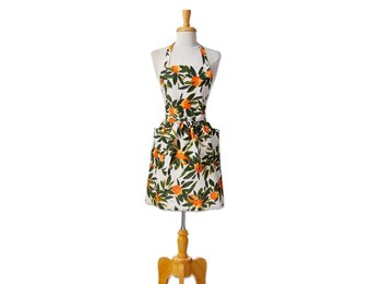 Citrus Grove Orange Print Apron