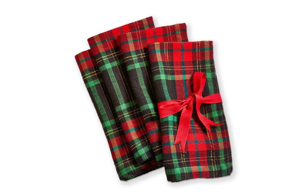 Christmas Plaid Napkin Set/4