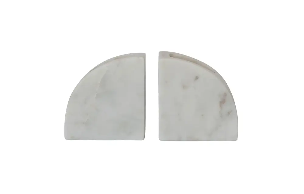 Marble Bookends w/ Compartments