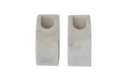 Marble Bookends w/ Compartments
