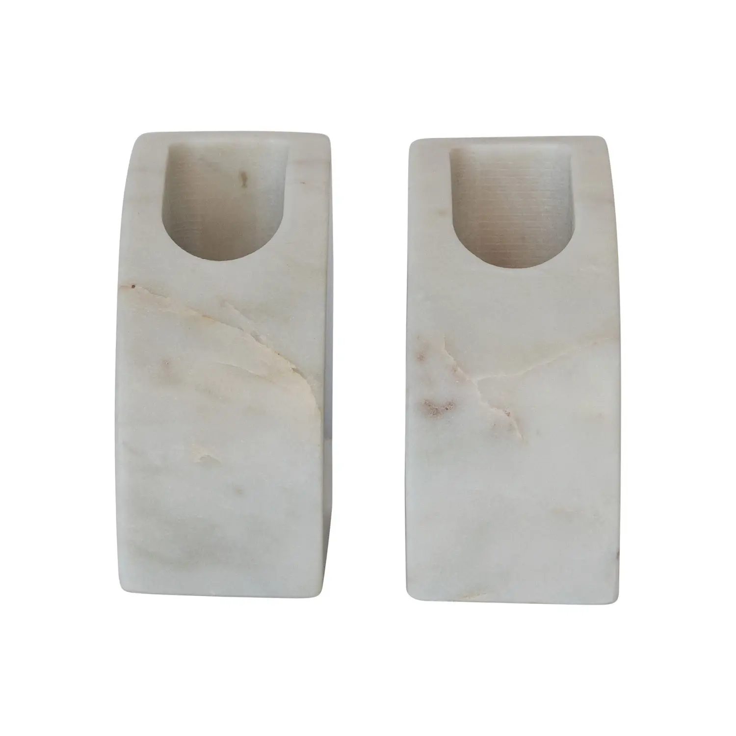 Marble Bookends w/ Compartments