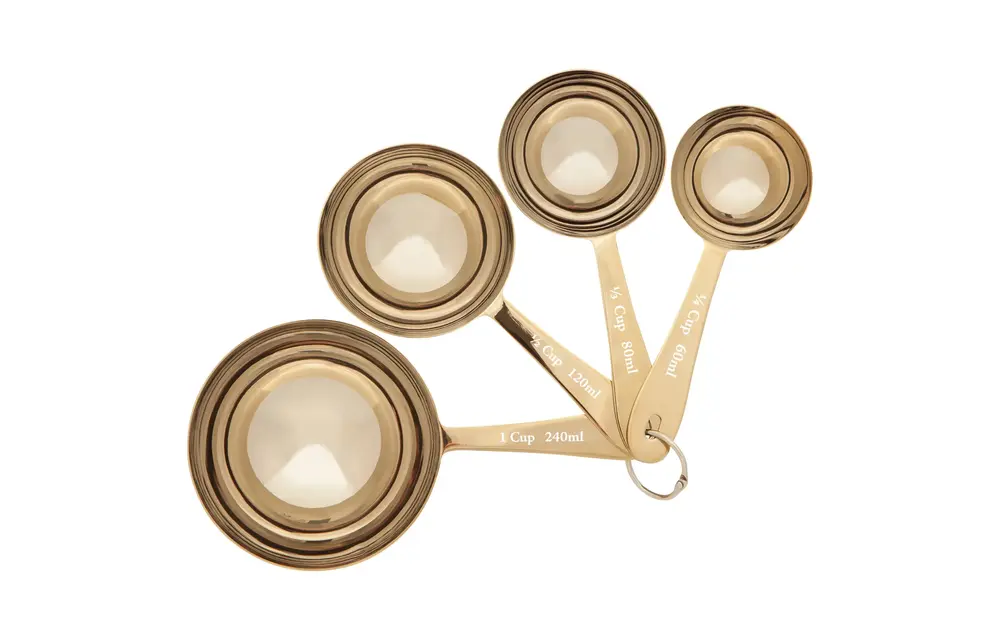 Gold Measuring Cup S/4