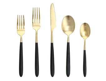 VELO 5pc Place Setting Black/Gold