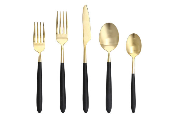 VELO 5pc Place Setting Black/Gold