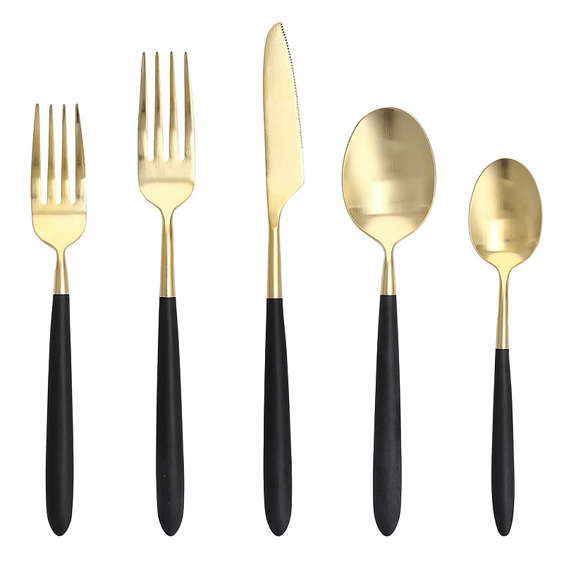 VELO 5pc Place Setting Black/Gold
