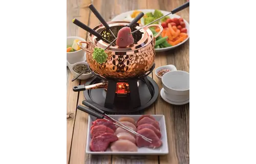 Biel 11PC Copper Fondue Set