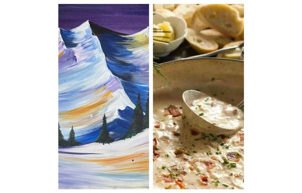 01/16/2026 Canvas and Chowder - Mountain Majesty 6PM