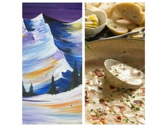 01/16/2026 Canvas and Chowder - Mountain Majesty 6PM