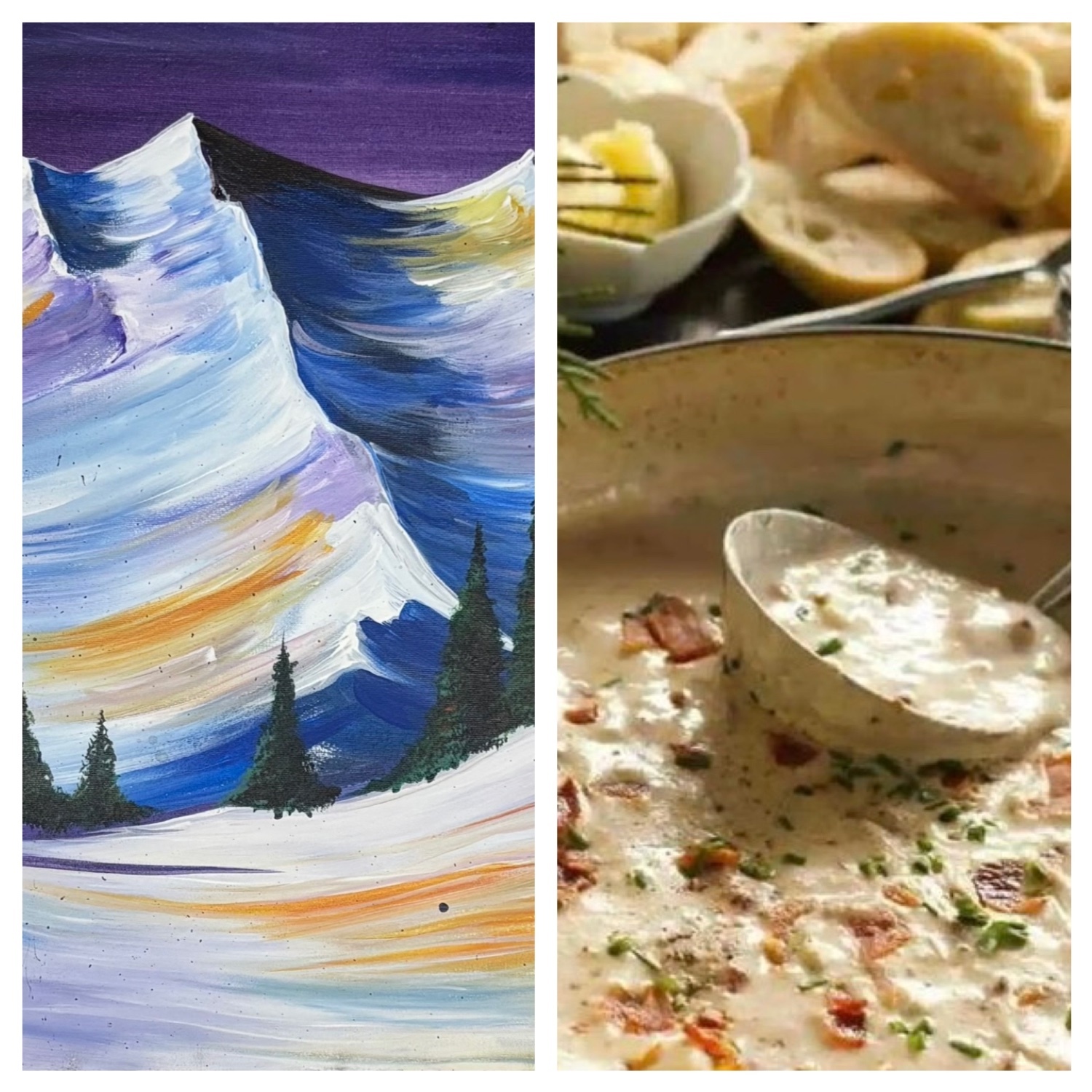 01/16/2026 Canvas and Chowder - Mountain Majesty 6PM