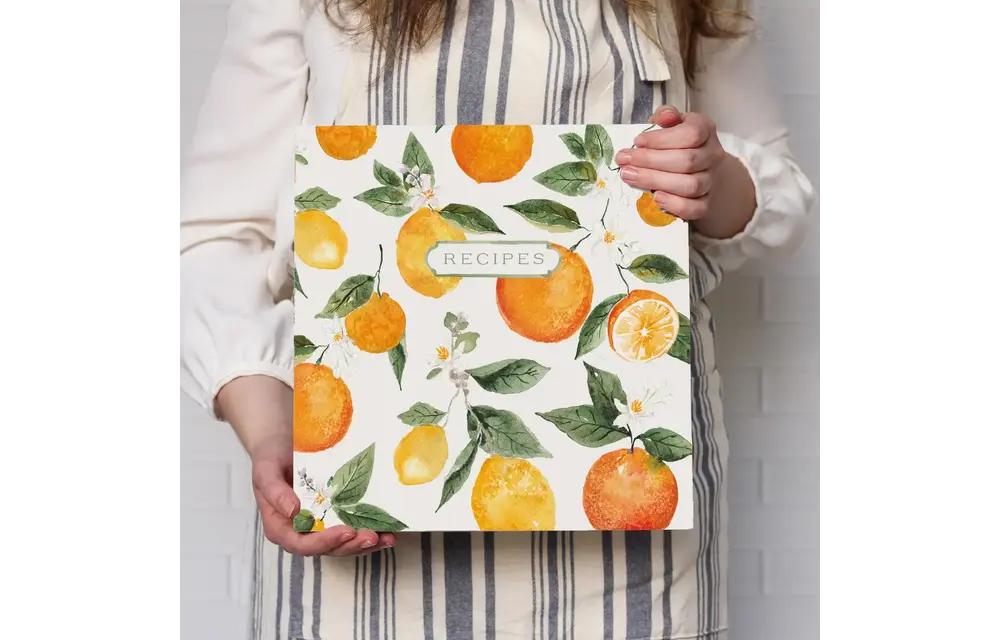 3-Ring Recipe Binder in Citrus