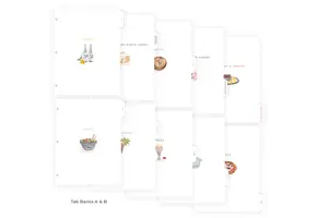 Deluxe Recipe Index Tab Dividers - 24 Categories