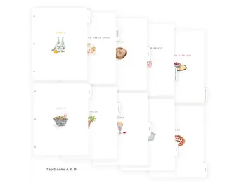 Deluxe Recipe Index Tab Dividers - 24 Categories