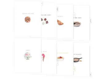 Dessert Recipe Binder Index Tab Dividers