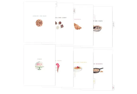 Dessert Recipe Binder Index Tab Dividers