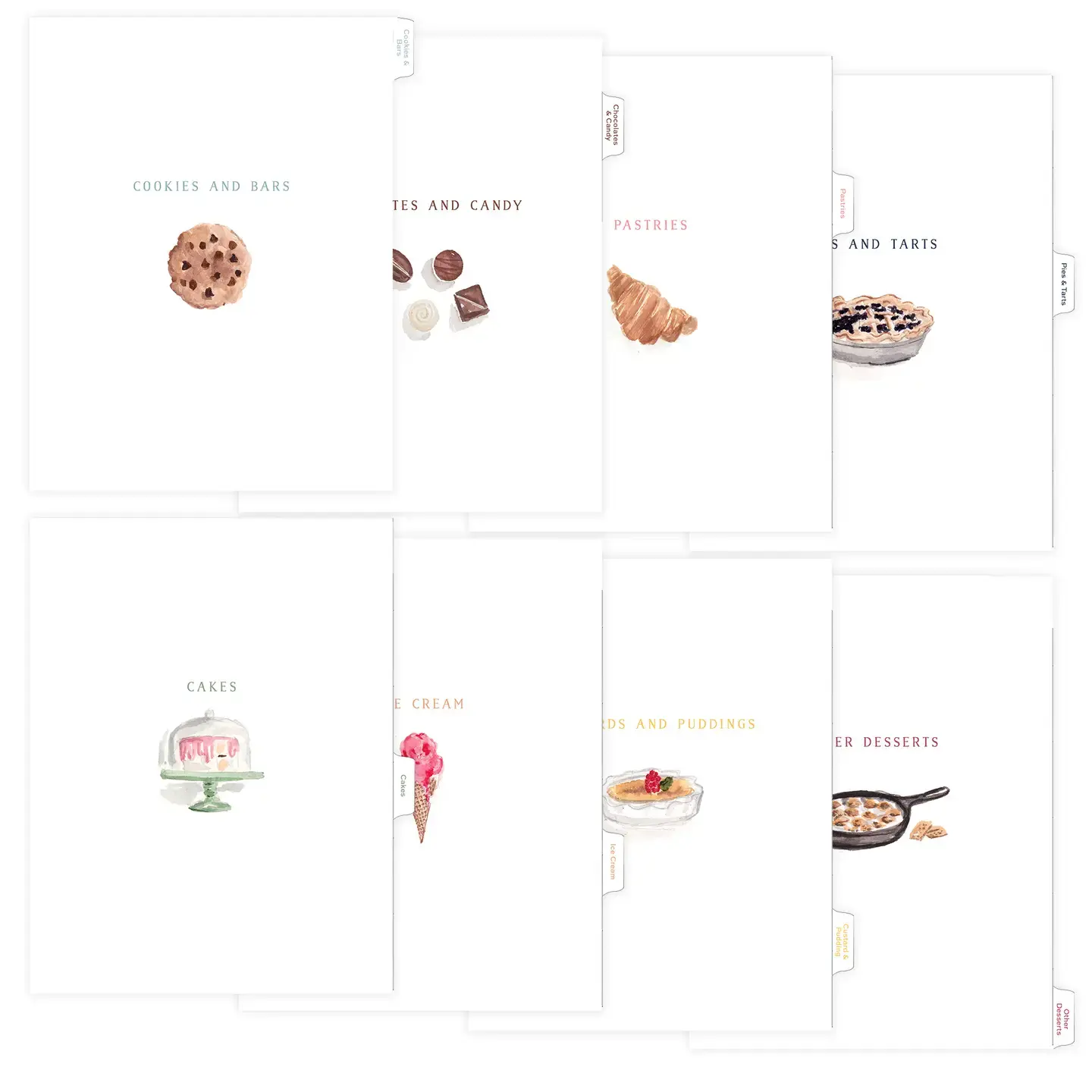 Dessert Recipe Binder Index Tab Dividers