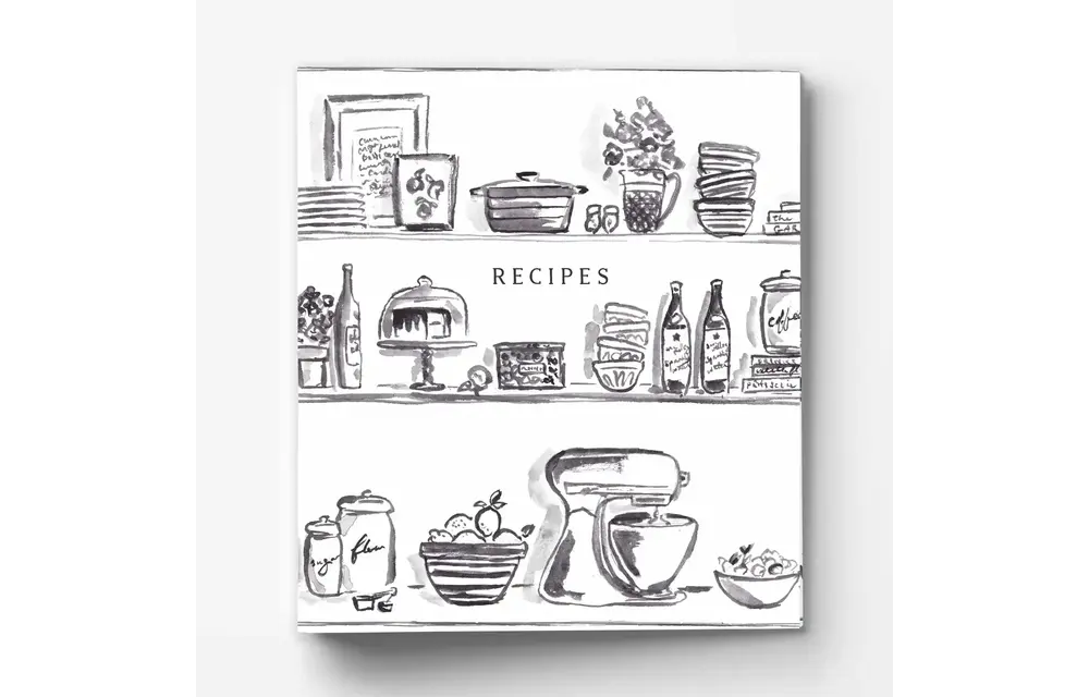 Kitchen Shelves 3-Ring Recipe Binder in Black