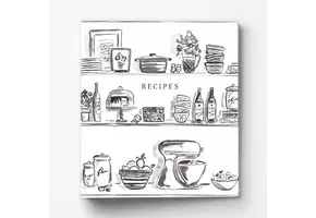 Kitchen Shelves 3-Ring Recipe Binder in Black