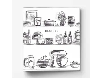 Kitchen Shelves 3-Ring Recipe Binder in Black