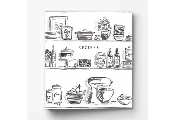 Kitchen Shelves 3-Ring Recipe Binder in Black