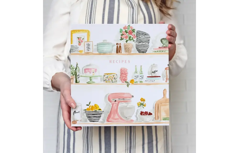Kitchen Shelves 3-Ring Recipe Binder in Multi
