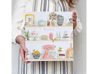 Kitchen Shelves 3-Ring Recipe Binder in Multi