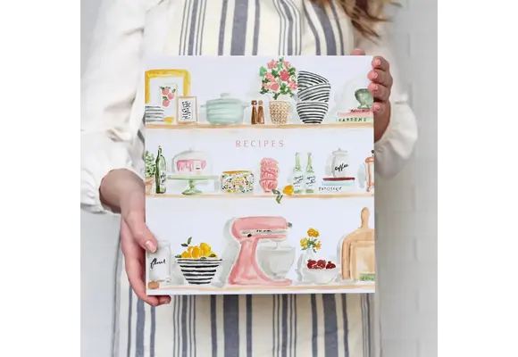 Kitchen Shelves 3-Ring Recipe Binder in Multi