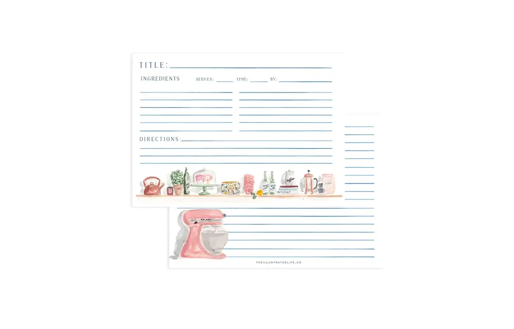Kitchen Shelves Recipe Cards
