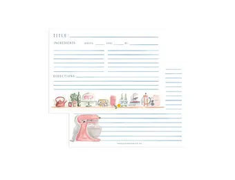 Kitchen Shelves Recipe Cards