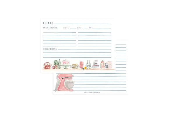 Kitchen Shelves Recipe Cards