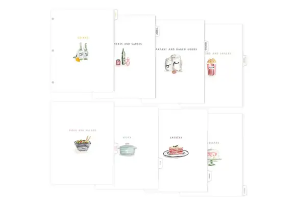 Recipe Binder Index Tab Dividers