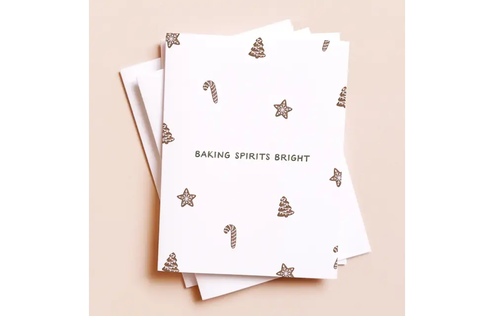 Baking Spirits Bright Christmas Card
