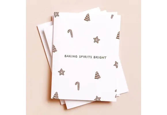 Baking Spirits Bright Christmas Card